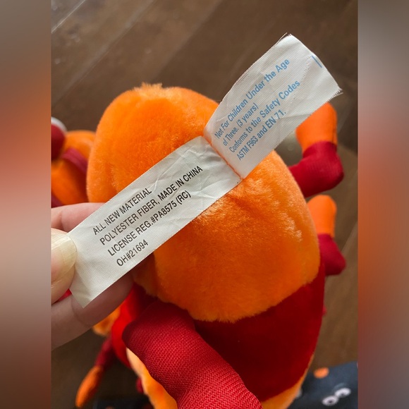 Peek A Boo Toys Caterpillar Plush Orange & Red Centipede Stuffed Animal - Picture 4 of 10